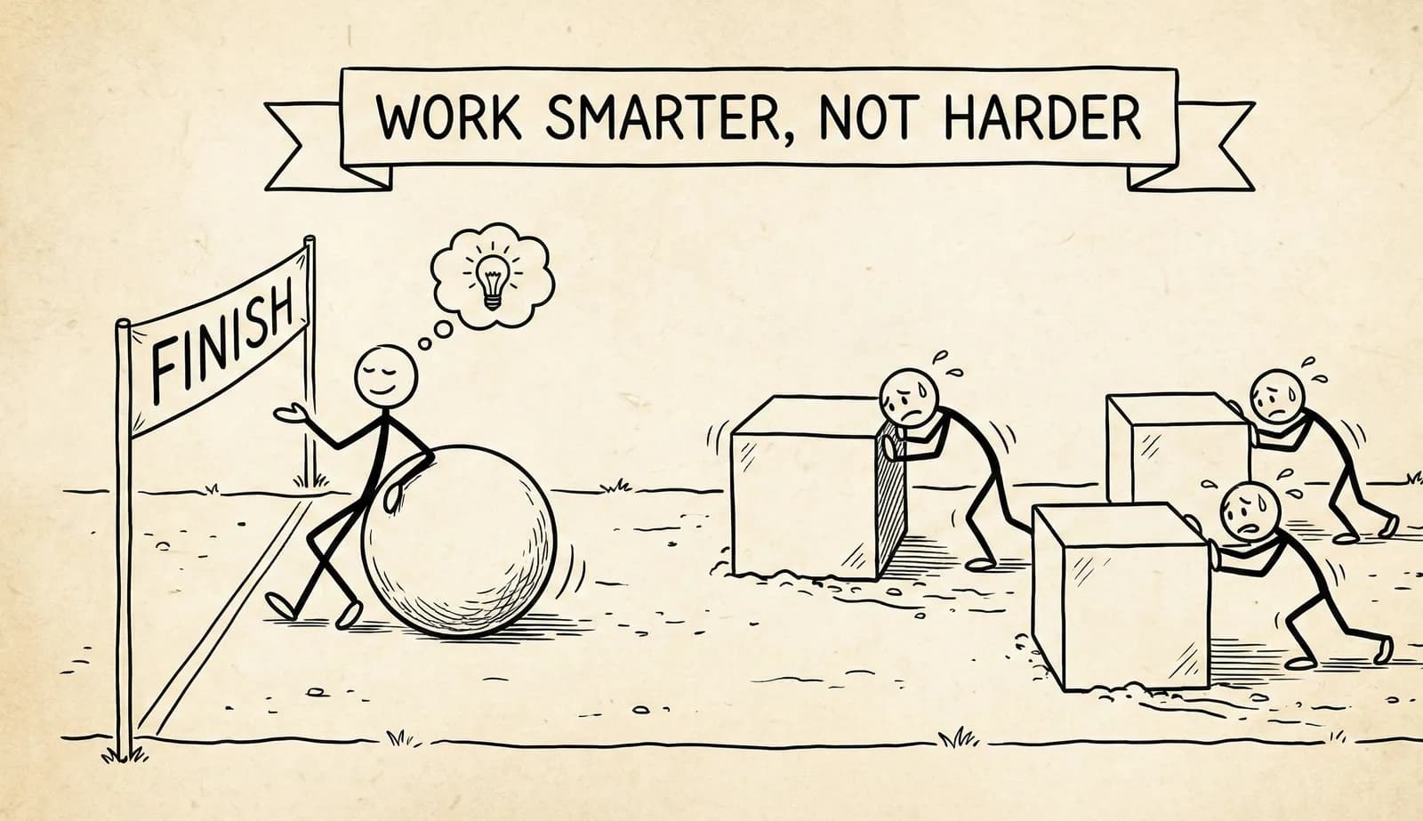 Deja de trabajar más. Una guía rápida para trabajar de forma más inteligente.
